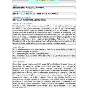 Projeto de extensão I – Recursos Humanos