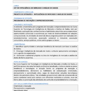 Projeto de extensão I – Inteligência de mercado e análise de dados