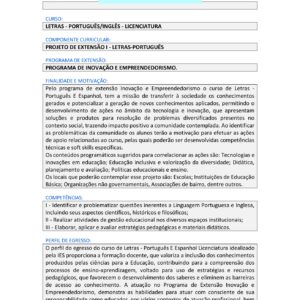 Projeto de extensão I – Formação Pedagógica em Letras Inglês